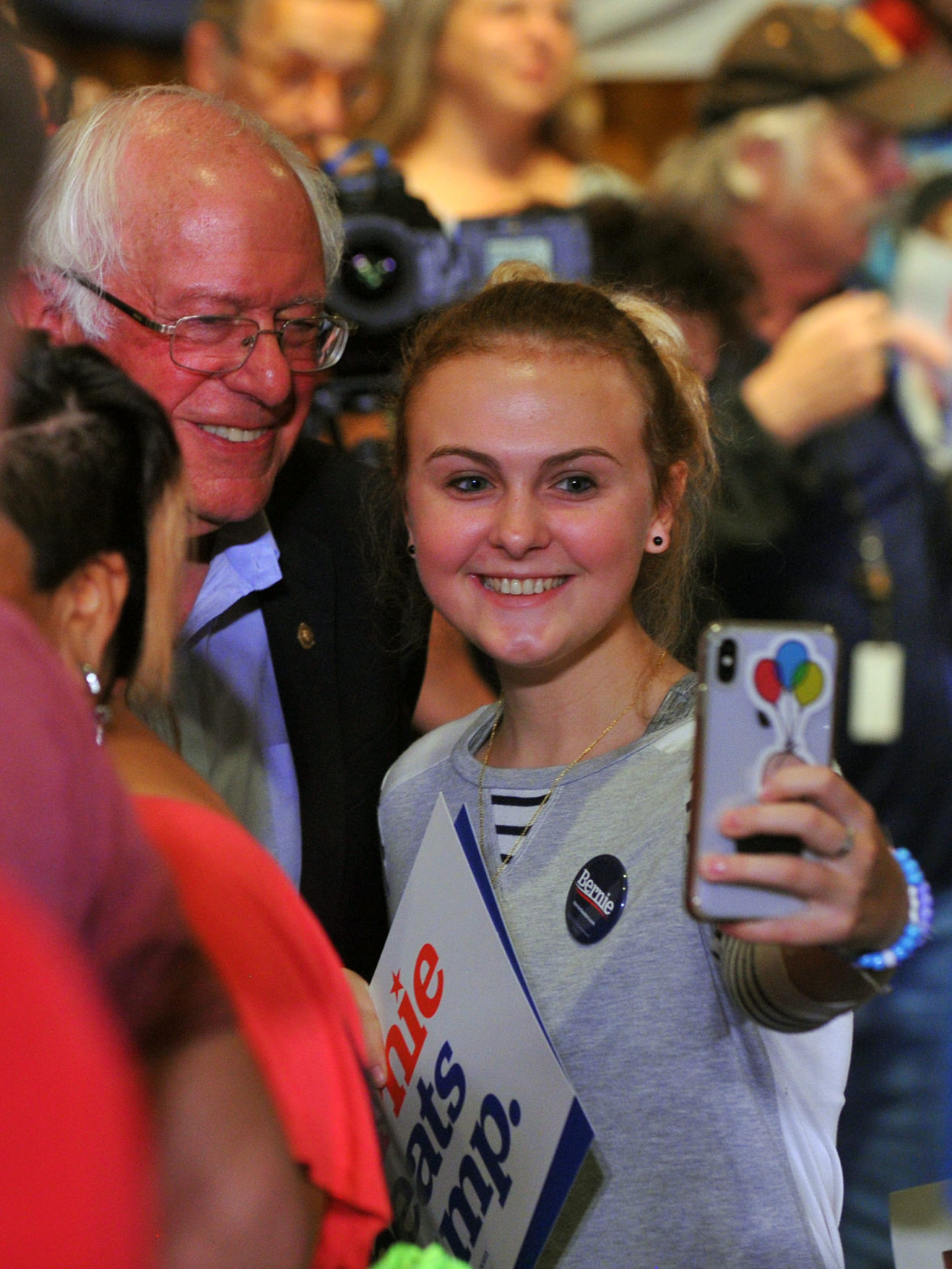 Presidential candidate Sen. Bernie Sanders in Clinton, Iowa.
